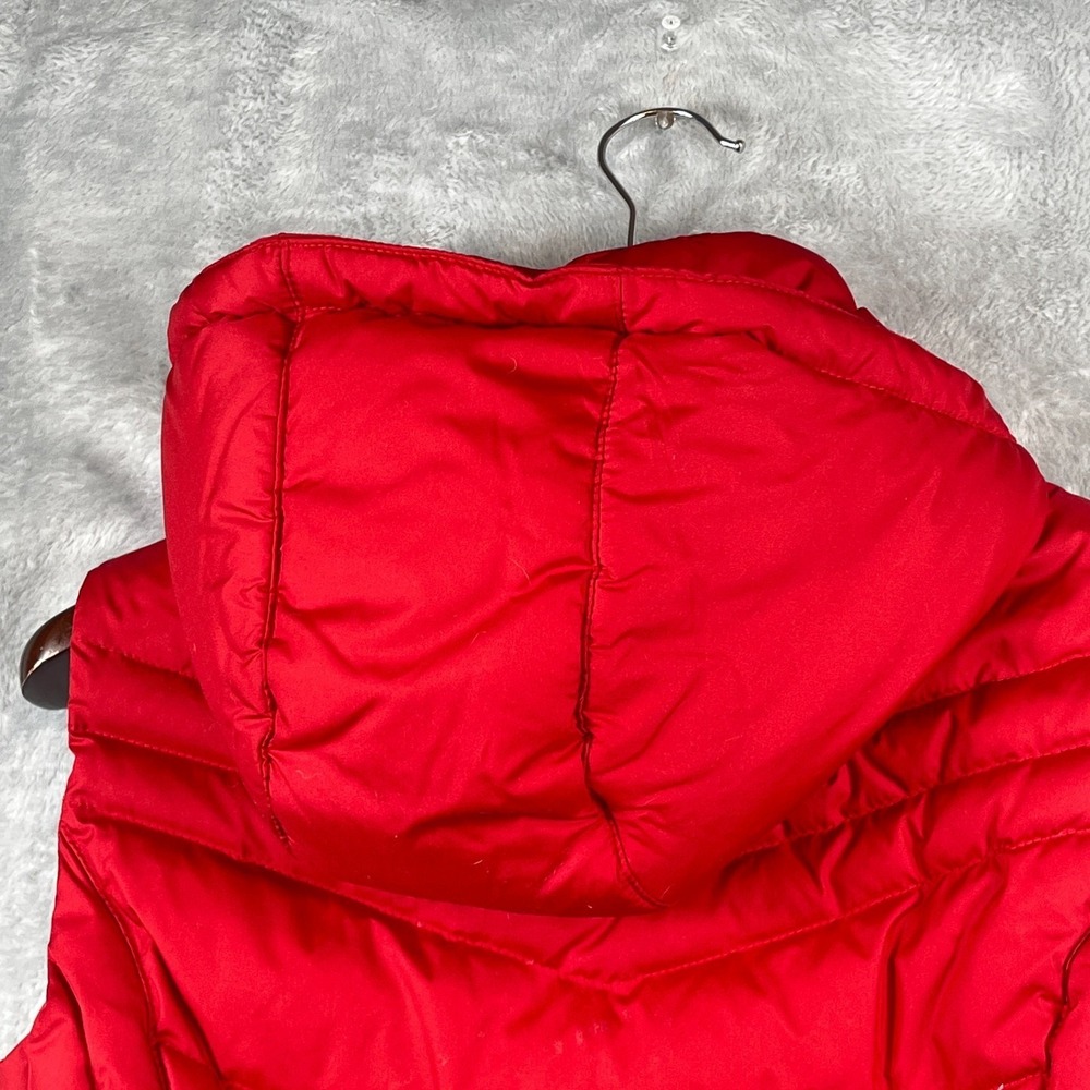 Michael Kors Womens S Quilted Puffer Vest Detachable Hood Red Down Fill NWOT - Picture 6 of 16